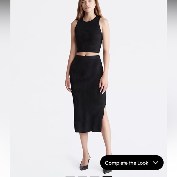 Calvin Klein Dresses & Skirts - NWT Ribbed Open Hem Skirt